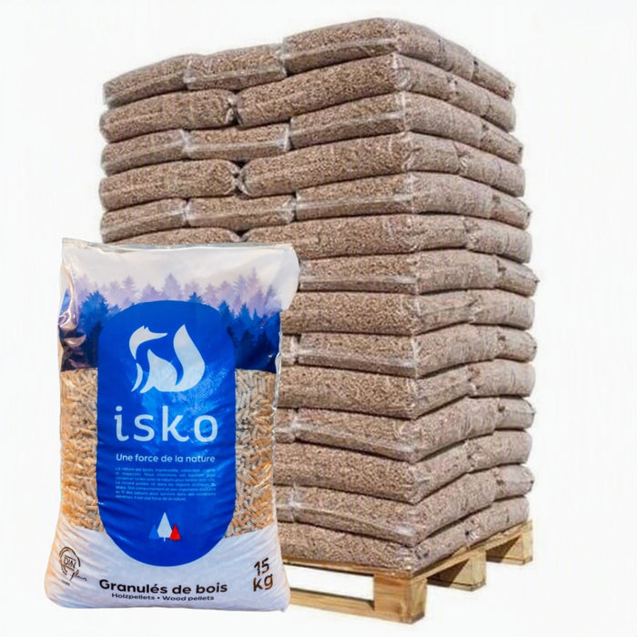 Granulés de bois ISKO - Palette de 70 sacs de 15kg