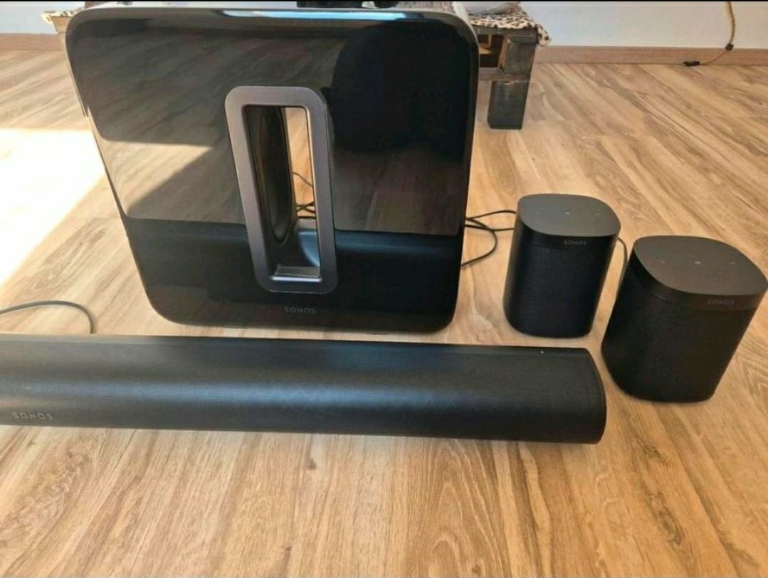 Sonos–Système home cinéma Sonos Arc : barre de son, haut-parleurs, caisson de basses, 2e génération